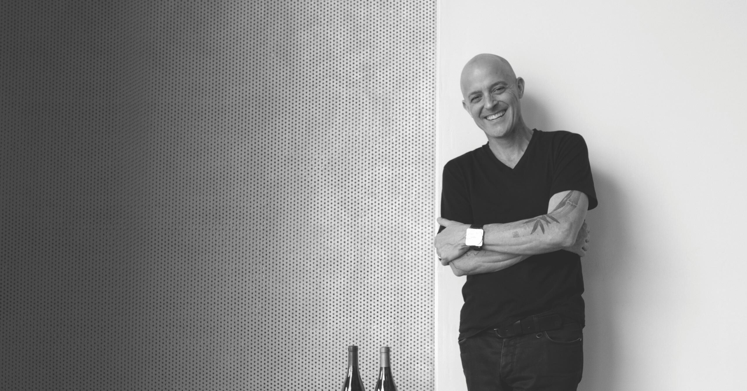 Greg Brewer with wine