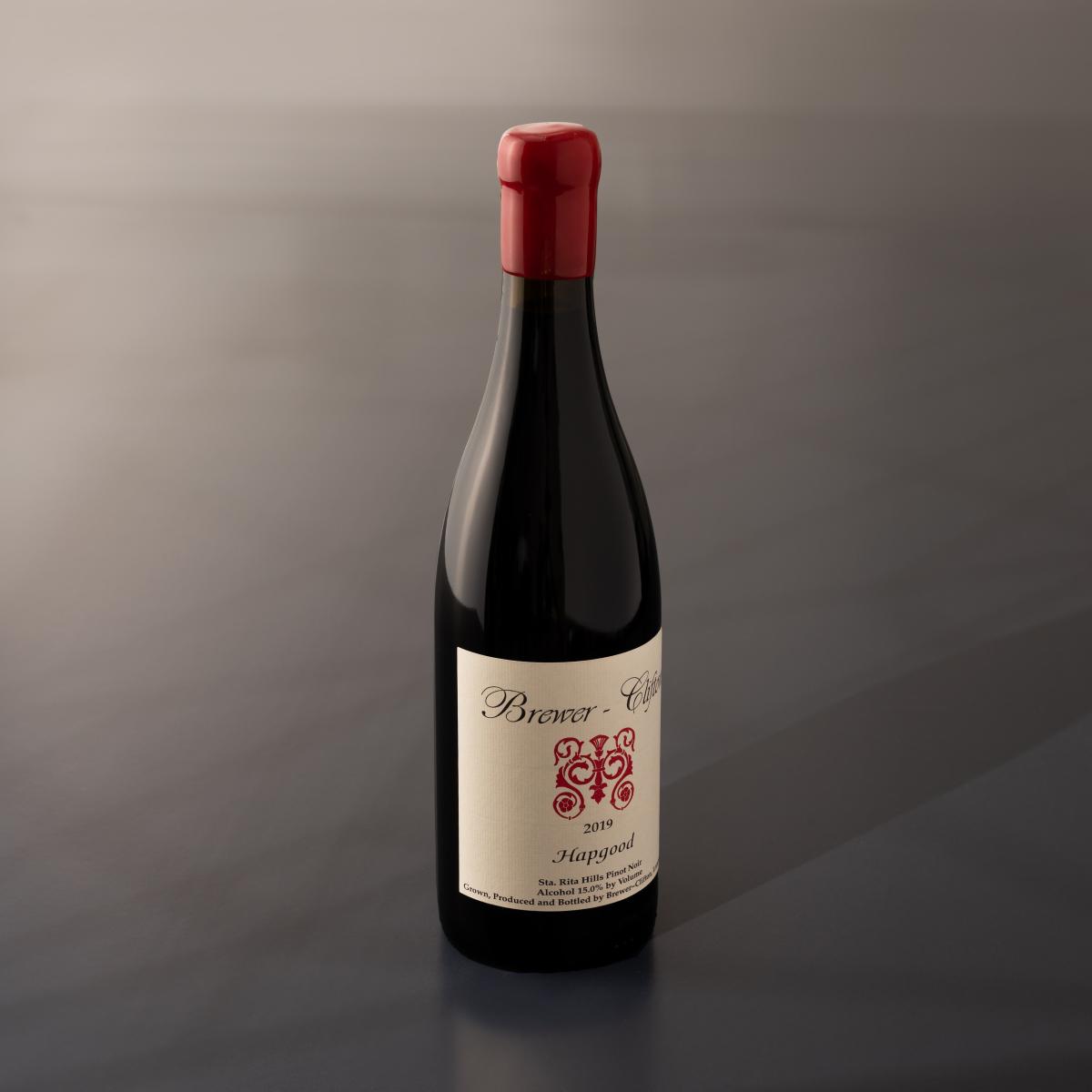 Hapgood 2019 Pinot Noir side bottle shot