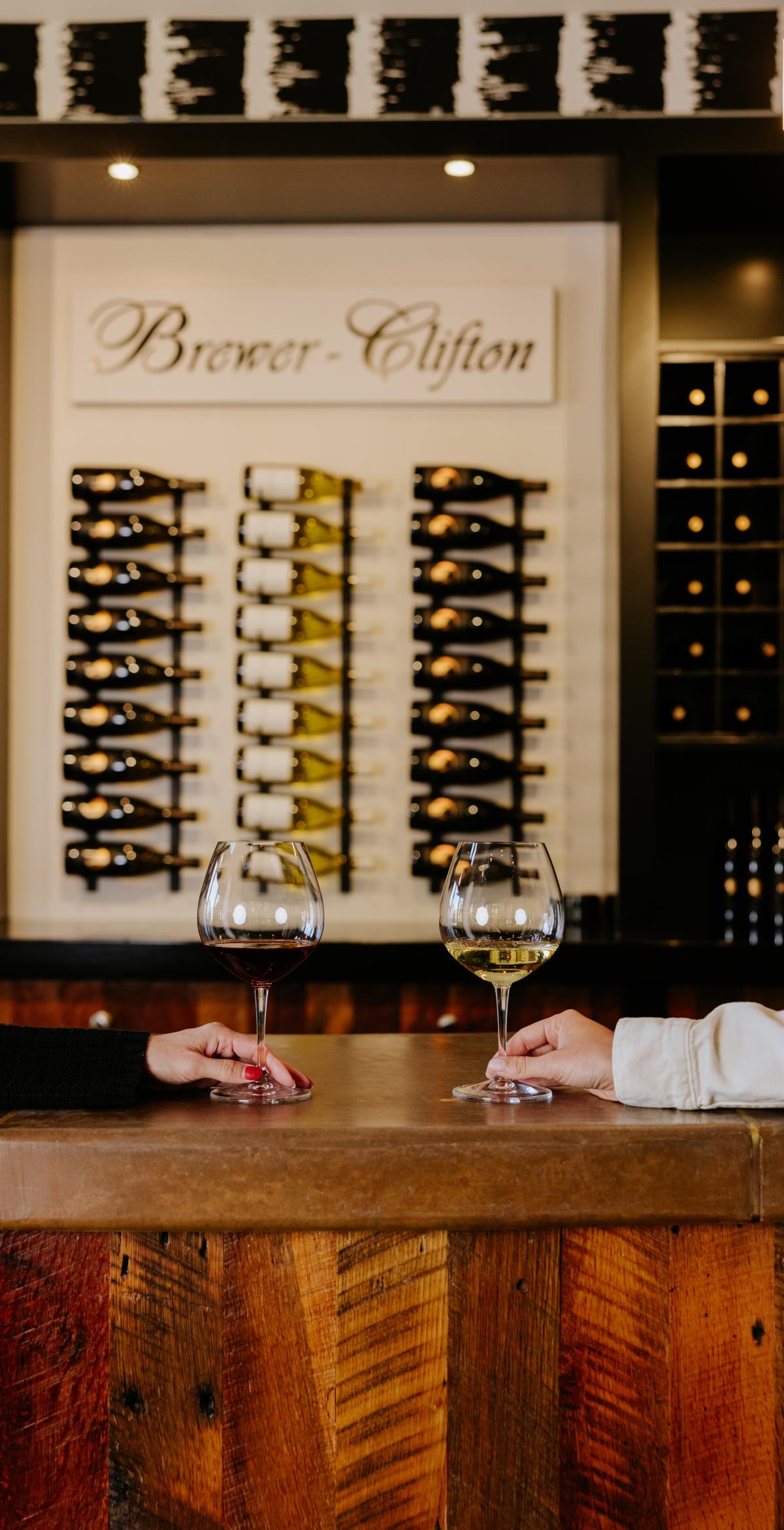 Wine tasting at Brewer-Clifton